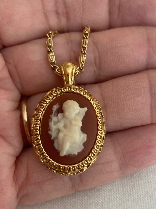 The Vatican Library Collection Jewelry - The Vatican Library Collection Angel Cherub Intricate Frame Pendant Necklace